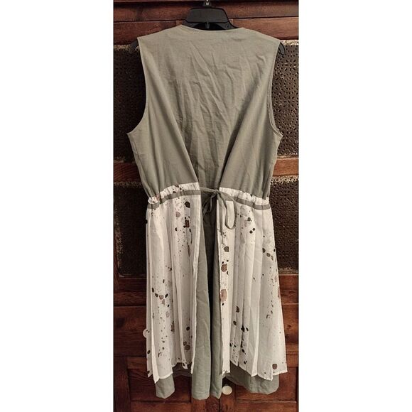 MAAC London "Tibi" Open Snap-Front Cardigan Vest, White/Green, Size Smal… - Picture 5 of 10